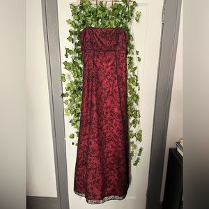 Red vintage gown